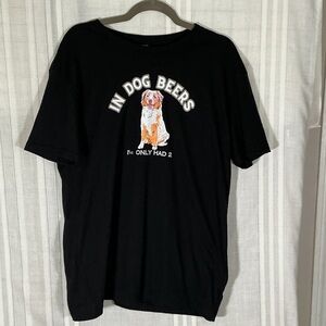 Next Level Apparel Black Graphic Dog 'In Dog Beers' T-Shirt